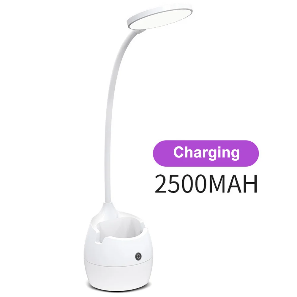 As shown DIDIHOU 2000 мАч перезаряжаемая настольная лампа для хранения ручки Hoder лампы Настольная светодиодная сенсорная настольная лампа USB шланг Студенческая Светодиодная настольная лампа Горячая Распродажа - Цвет корпуса: As shown