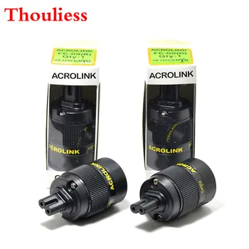 

Thouliess HIFI Gold Rhodium Plated Figure 8 C7 Power Plug Audio Speaker Electrical AC Power Cord IEC Plug Socket Connector