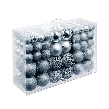 

100pcs/box Christmas Balls Shatterproof Hanging Xmas Tree Ornaments Home Decor