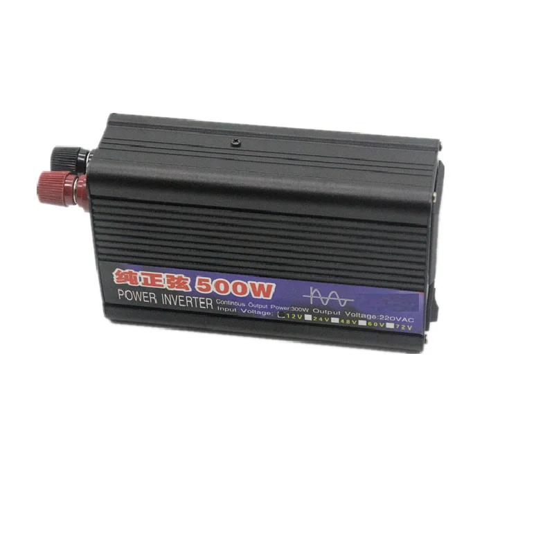500 Вт Чистая синусоида Инвертор DC12V/24 В к AC220V 50 Гц инвертор с цифровым дисплеем для домашнего автомобиля телефона