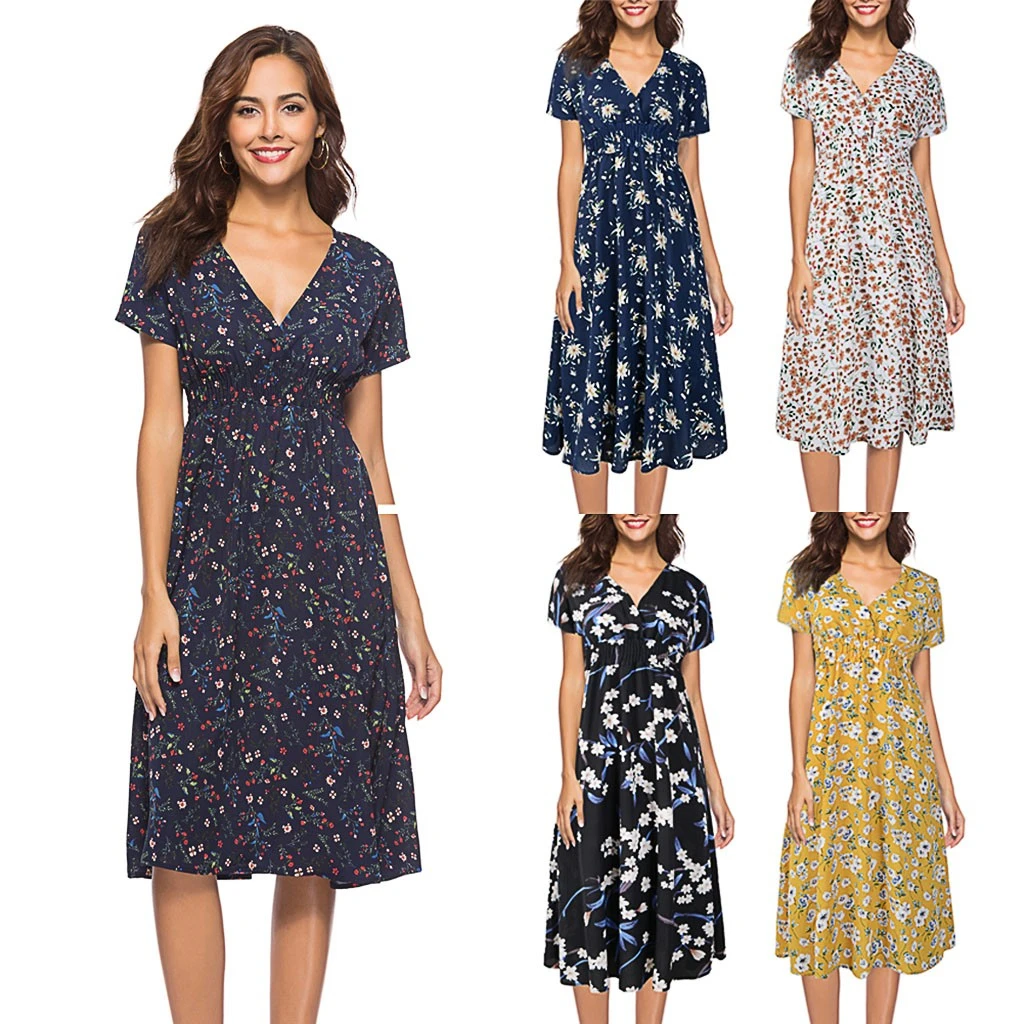 Knee-Length Dress Women