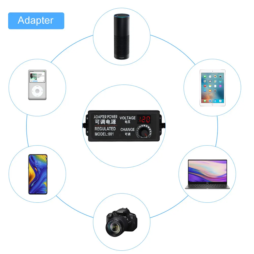 Регулируемый адаптер питания переменного тока в постоянный ток 3 В-12 в 3 в-24 в 9 в-24 в универсальный дисплей экран напряжение Регулируемый источник питания adatpor 3 12 24 В