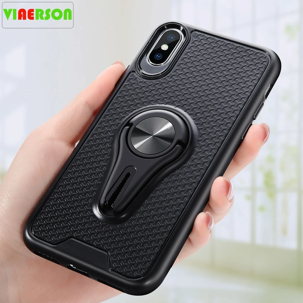 Magnetic Phone Holder Case For iPhone 2019 6.5 6.1 Air Vent Mount Ring Stand 7 8 Plus 6S 6 XS XR Max | Мобильные телефоны и