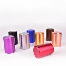 Мини портативные банки для чая из алюминиевого сплава, алюминиевая канистра, маленькая банка для хранения кофе caddy