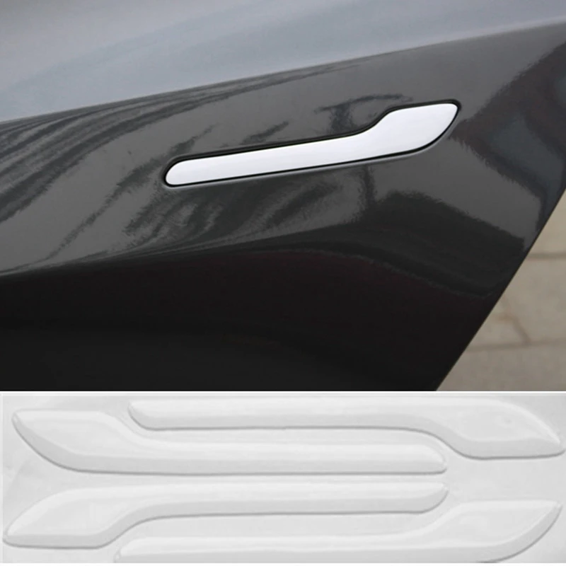 Details about   4Pcs Carbon Fiber Door Handle Wrap Protector Kit Epoxy for Tesla Model 3