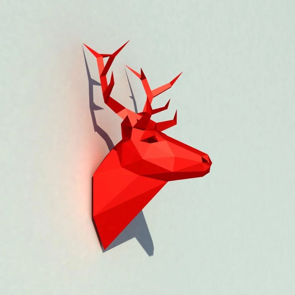 3D изящный олень бумажная модель животного игрушка домашний декор для гостиной