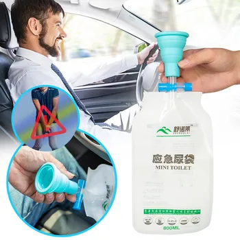 

4Pcs Pee Bag Car Disposable Unisex Outdoor Camping Sports Toilet Urine Bag 800ml Pee Bag Mini W.C #10