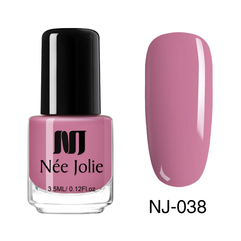 NEE JOLIE 3,5 мл сплошной цвет лак для ногтей цвет насыщенный красный фиолетовый розовый длительный Маникюр Декоративный Лак для ногтей украшения - Цвет: 38