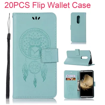 

20PCS Wholesale Leather Case For ZTEAvid 4 N9137 z981 v8 v6 plus Flip Wallet Case PHone Cover