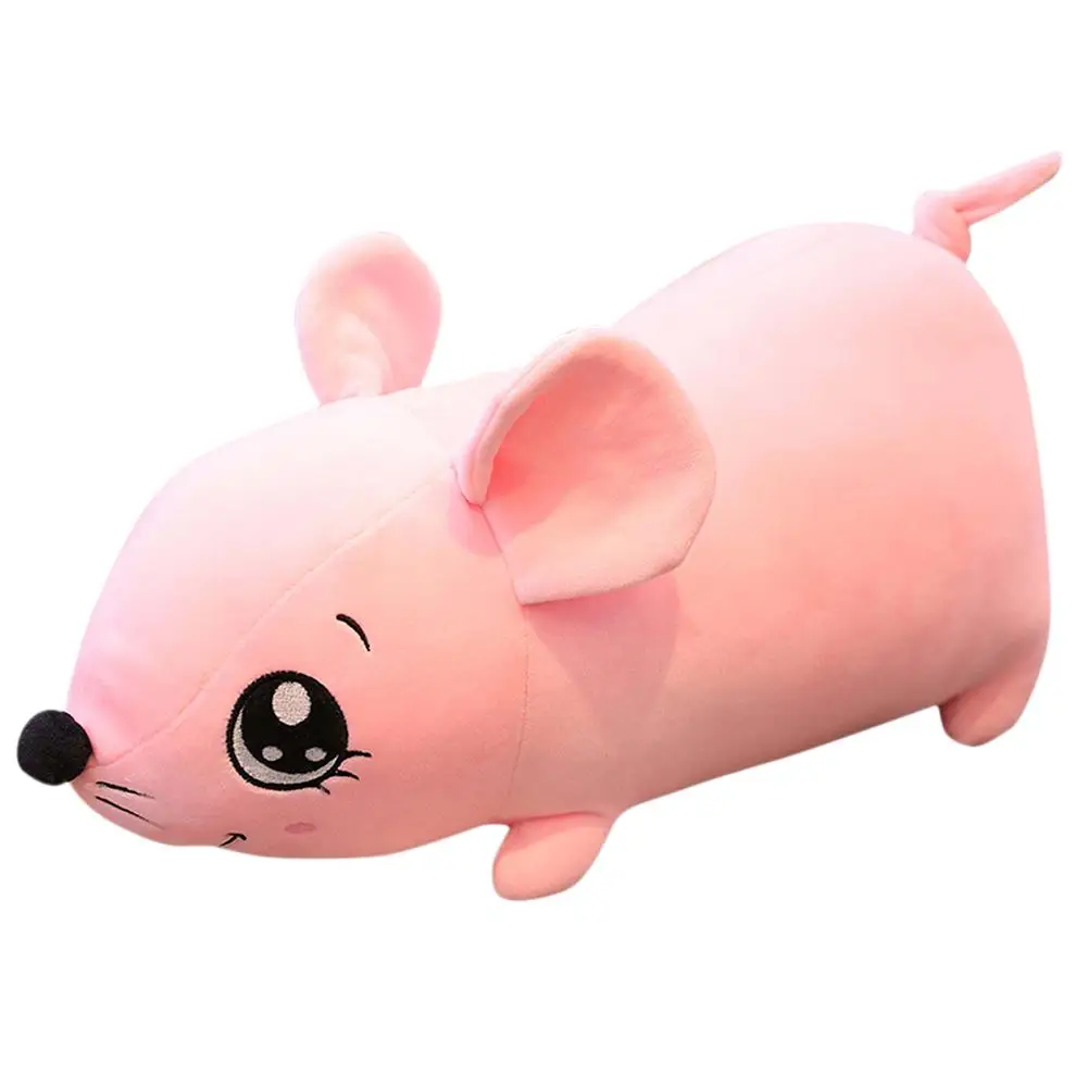 Plush Mouse Doll Pillow Child Plush Cartoon Mouse Pillow Chinese Rat Year Mascot Plush Doll Home Home Textile Pillow