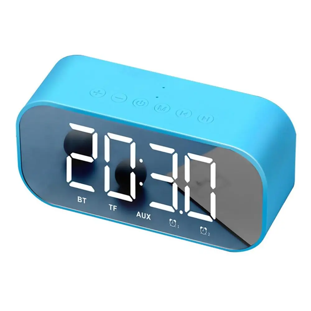 

S5 Speaker Mobile Phone Mini Stereo Portable Mirror Alarm Clock Time Display Card Real-time Ambient Temperature Display