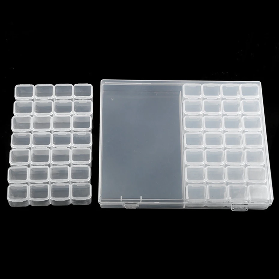 Diamond Painting Accessories Box Jewelry Box Rhinestone Embroidery Crystal Bead Organizer Storage Case 112-56 Slots