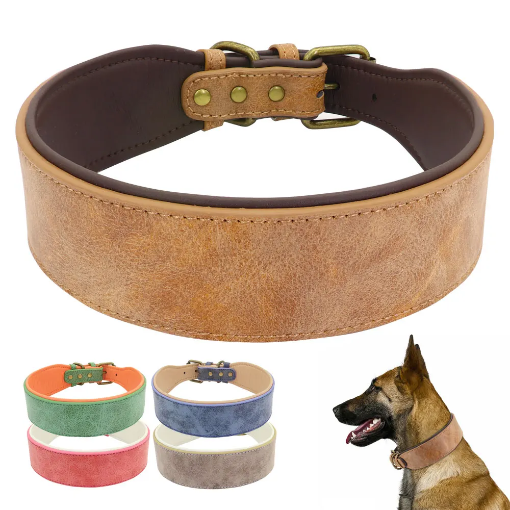 Durevole Collare Di Cane Di Cuoio Freddo Spiked Studded Pet Cani Collari Regolabile Per Medium Large Cani Pitbull K9 L Xl