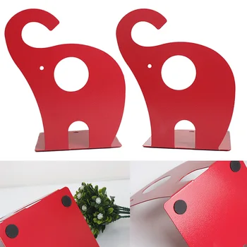 

Cartoon Elephant Home Office Library School Study Book Organizer Metal Bookends For Shelves Stand Storage Holder Cute Kids Gift