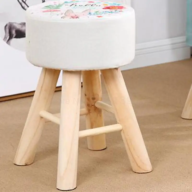 

Small Stool Household Low Stool Solid Wood Stool For Shoes Stool Cloth Dressing Stool Fashion Small Chair Creative Small Stool