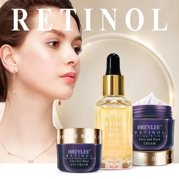 

Retinol Moisturizing Set Face Serum Eye Cream Facial Cream Anti Aging BREYLEE Skin Care Remove Fine Line Wrinkle Firming Tighten