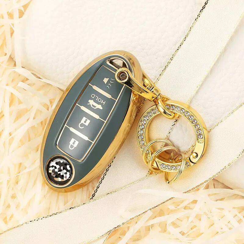 Nuovo TPU Car Key Case Cover Shell Fob per Nissan Qashqai X-Trail T31 T32 Juke J10 J11 Tiida Altima Pathfinder calci per Infiniti - He4f6c98590714a158ec9c199ab2ca51e8