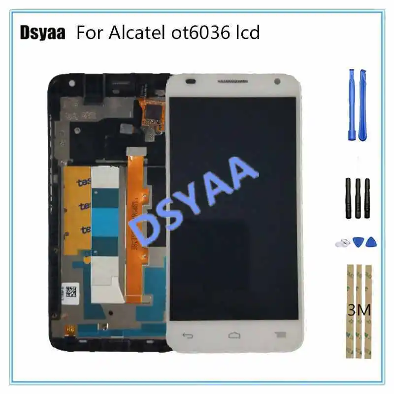 Для Alcatel One Touch Idol 2 Mini S OT6036 6036 6036Y ЖК-дисплей с рамкой сенсорный экран дигитайзер