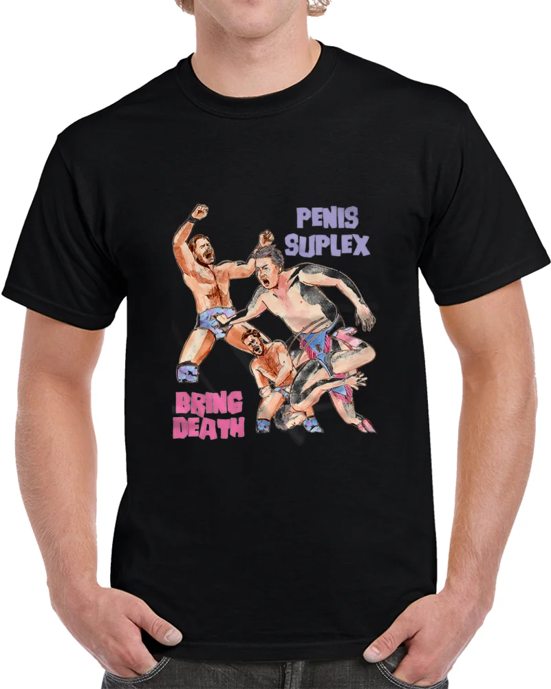 Мужская футболка с пенисом женская Suplex Bring Death Joey Ryan t |