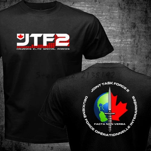 Футболка Canada Elite JTF2 с логотипом команды спецопераций Мужская хлопковая футболка