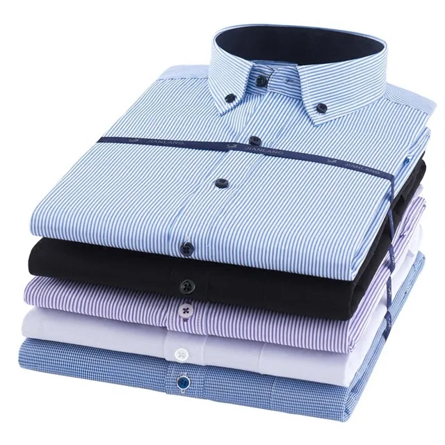 Ceny Plus rozmiar 8XL koszula męska z długim rękawem stałe koszule w paski mężczyźni sukienka duża 7XL 6XL białe koszule na przyjęcia towarzyskie mężczyźni odzież Streetwear