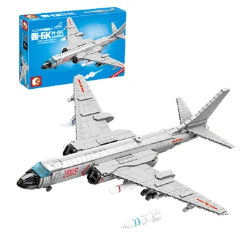 

2135+Pcs Aerospace Series Bomber Building Blocks H-6K Plane Model Fighter Aircraft Bricks Toy For Children Educational Toys Gift