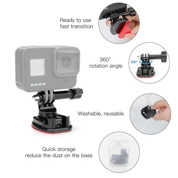 

360 Degree Rotate Swivel Helmet Surface Buckle Strap Mount for Gopro 8 OSMO Action Pocket