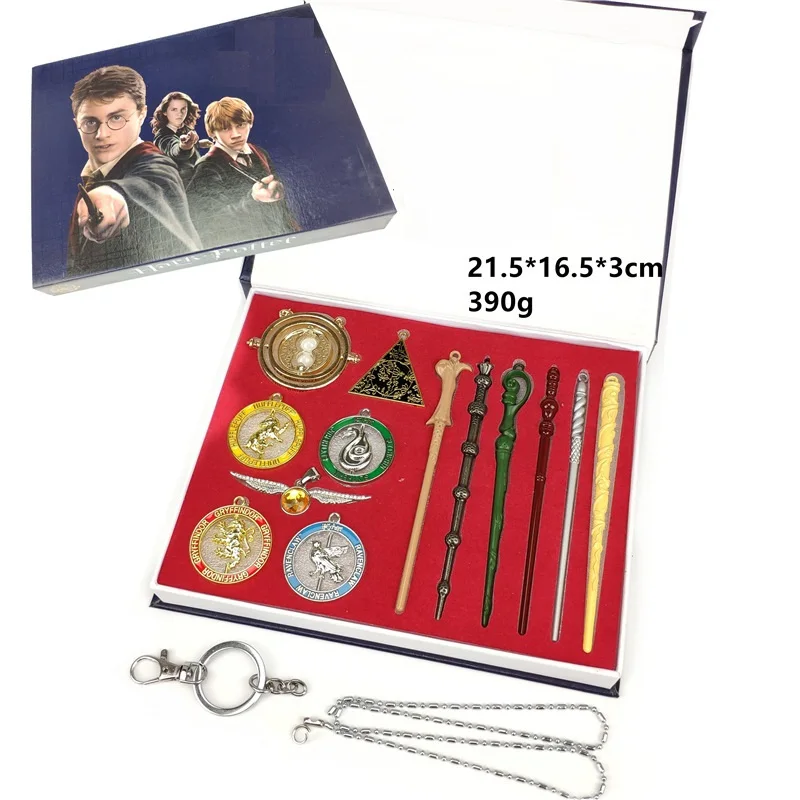 Новейший 2020 Harries Potter Hallows волшебный набор палочек Deathly Ring Toy Gold Snitch металлическое