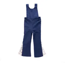 Осенние детские штаны на подтяжках для девочек, детские дизайнерские комбинезоны с открытой спиной и бантом, брюки