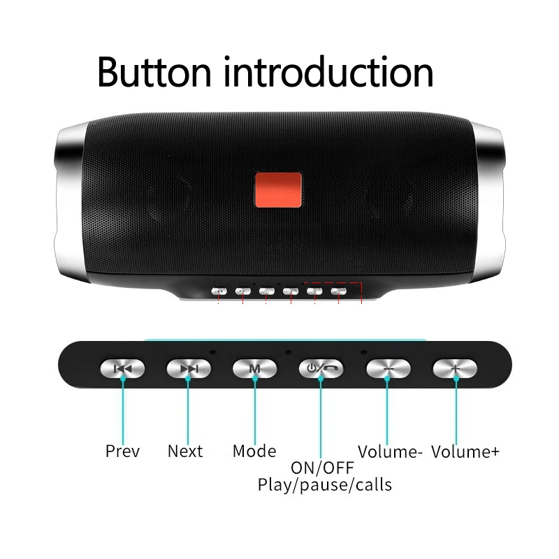 Открытый портативный Водонепроницаемый HiFi Bluetooth динамик беспроводной стерео глубокий бас динамик s поддержка громкой связи микрофон TF FM