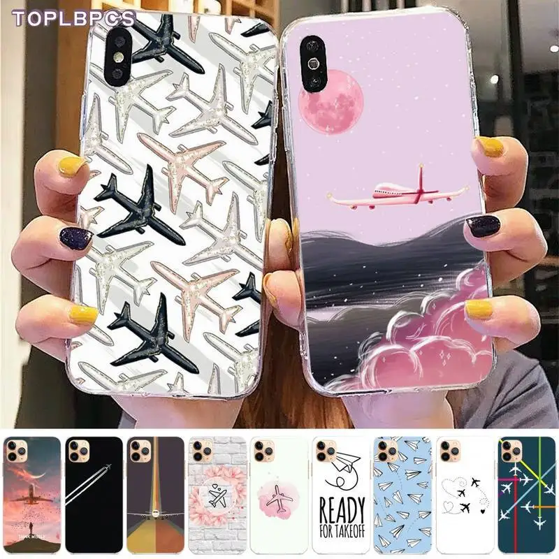 TOPLBPCS самолета fly путешествия in the Sky кейс для телефона чехол iPhone 8 7 6 6S Plus X 5S SE 2020 XR 11