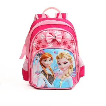 

New Anna Elsa Children School Bags Girls Cartoon Snow Queen Backpack Kids Fashion Schoolbag in stock