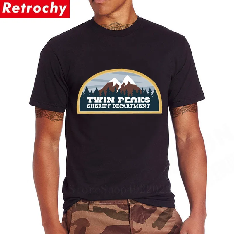 

Twin Peaks Sheriff Dept (redux) T-Shirt All Sizes Tee Shirt Design Harajuku Men's Outdoor Mountain Tshirt Casual Trend Brand Tee