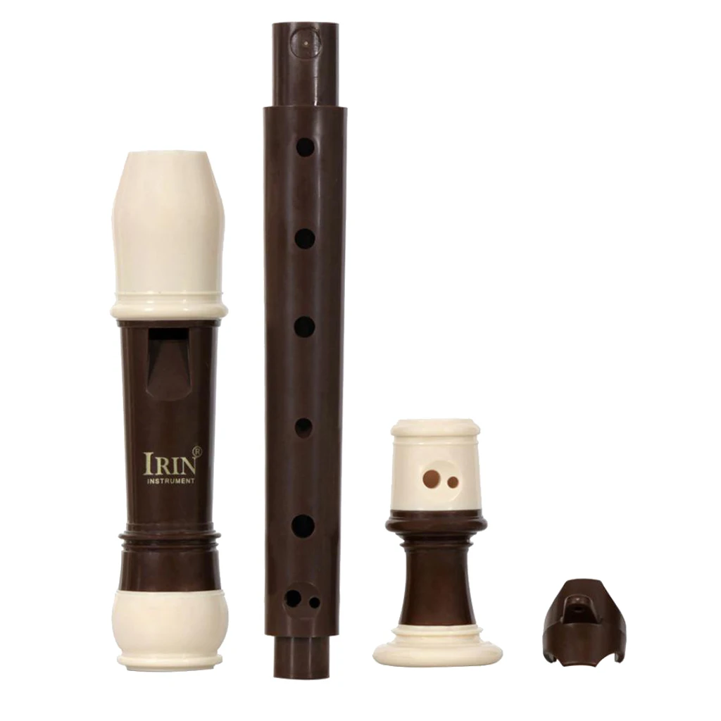 Soprano Recorder 8-Hole Clarinet with Cleaning Rod + Wiping Cloth, Key of B