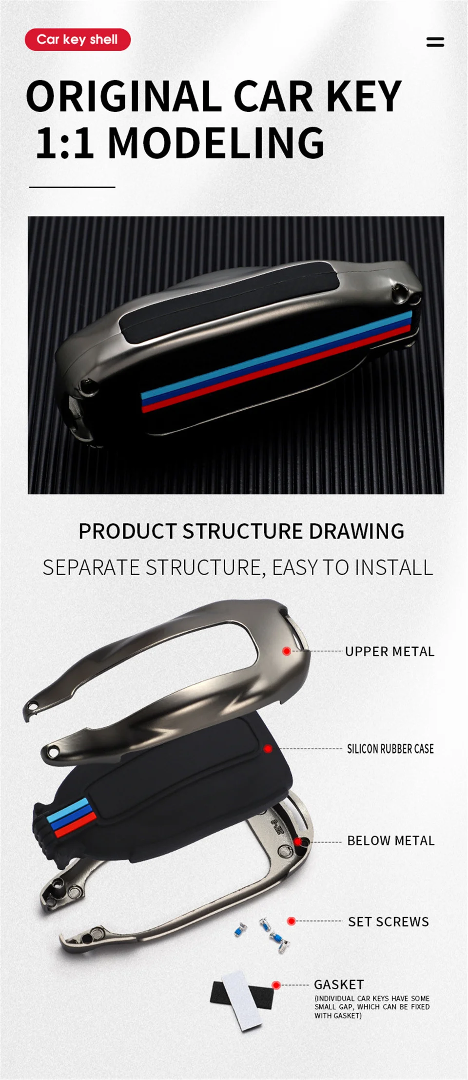 Cover per chiave/telecomando per Tesla modello S modello 3 modello X accessori - He4f774fa1816474cac75216ee8bb0261u