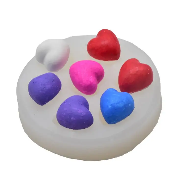 

Creative DIY 7 Heart-shaped Pendant Epoxy Resin Silicone Mold Jewelry Making Craft Tools