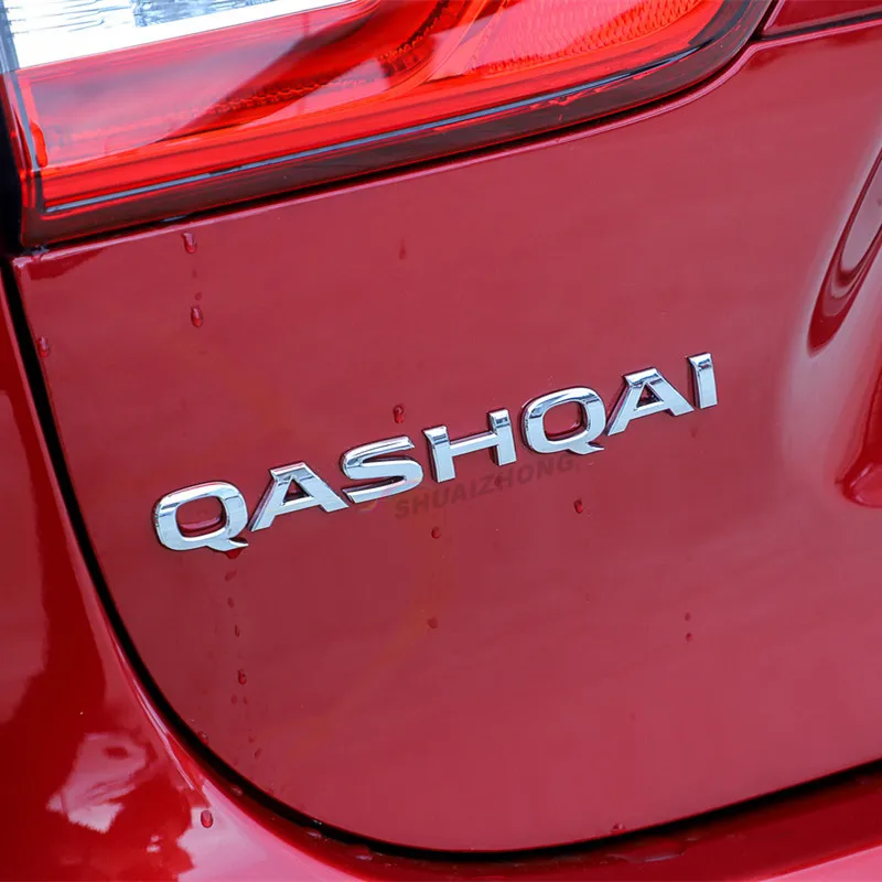 Серебро ABS пластик QASHQAI логотип автомобиля задний бампер багажник Английский алфавит буквы эмблема стикер значок наклейка автомобиля аксессуары для укладки
