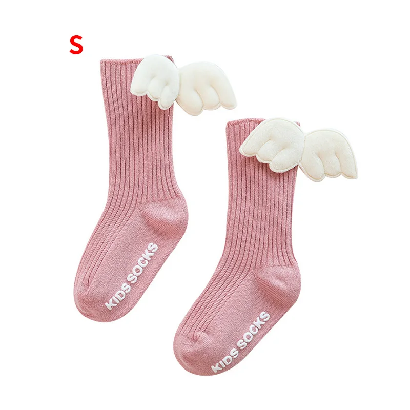 Гольфы для маленьких девочек хлопковые носки с крыльями ангела Сезон лето осень