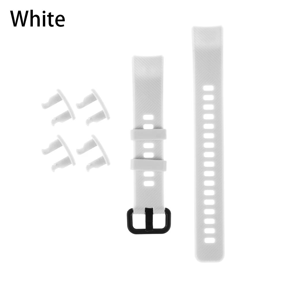 white Мягкий силиконовый регулируемый ремешок для часов huawei Honor band 5 4 Смарт-часы браслет Сменные аксессуары браслет ремешок - Цвет ремешка: white