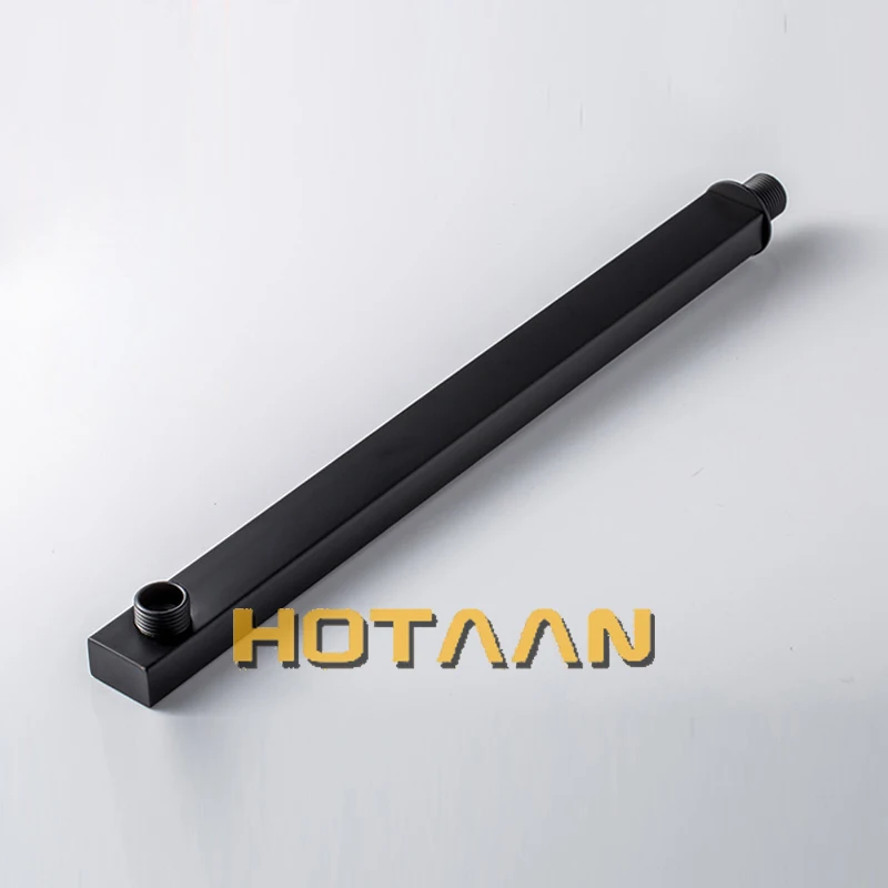38cm Length Shower Fixed Connecting Pipe Wall Mounted Shower Arm Shower Head Accessory Matte Black