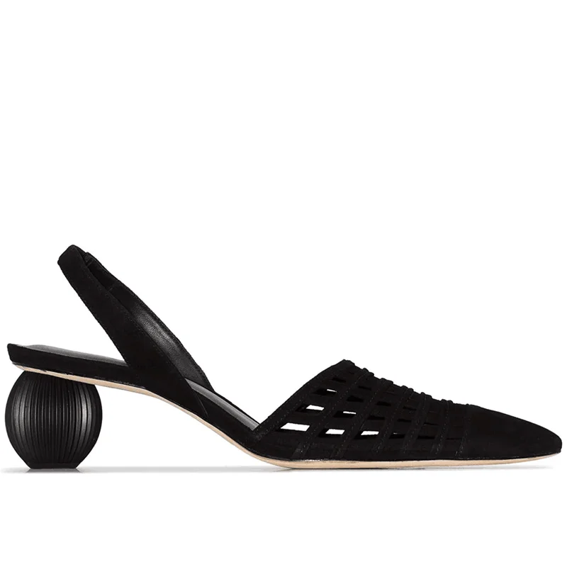 spring new women's Mules shoes low heel - Цвет: Черный