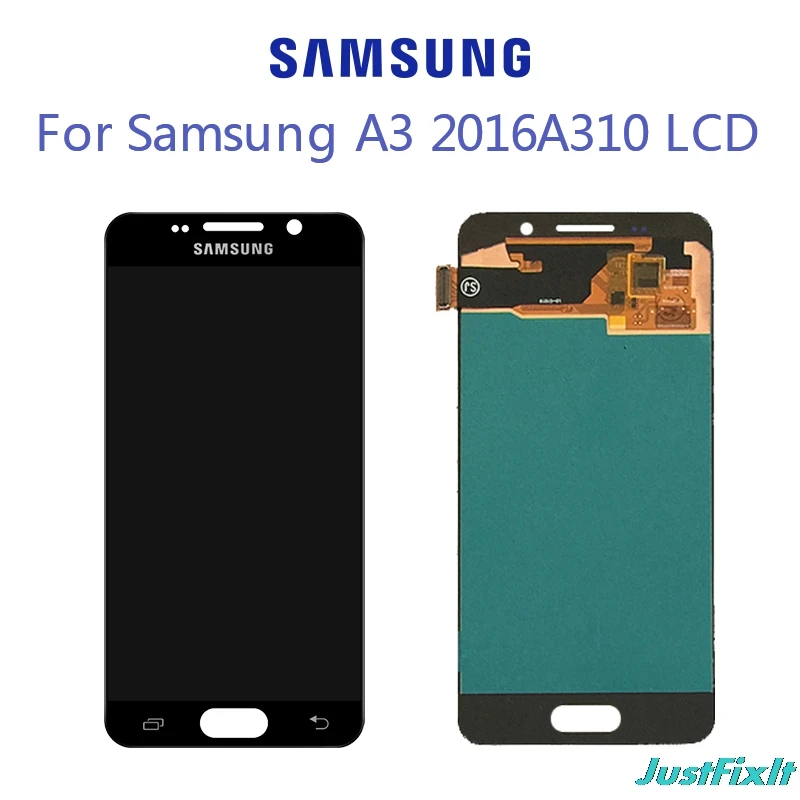 Для SAMSUNG Galaxy A3 A310 A310F SM-A310F ЖК-дисплей с кодирующий преобразователь сенсорного экрана в сборе протестированный 4,7 ''SUPER AMOLED