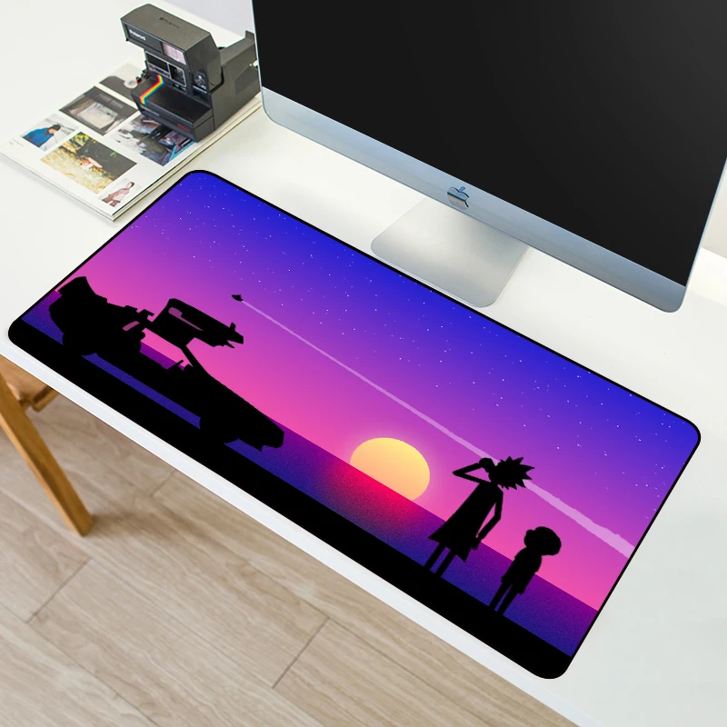 800x300 мм игровой коврик для мыши XL натуральный резиновый нескользящий большой игровой коврик для мыши Рик и Морти для настольного компьютера ноутбука