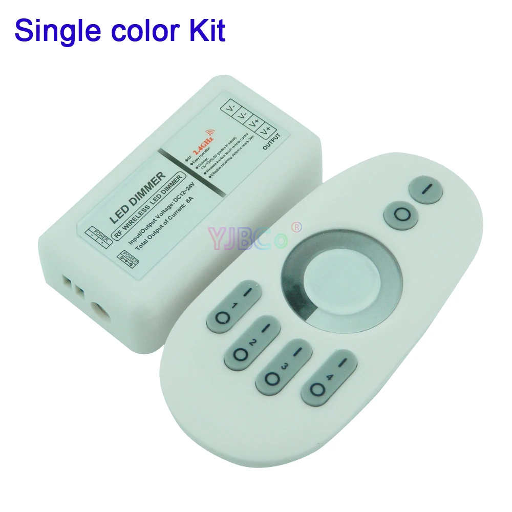 Free shipping 2.4G 4 zone plastic shell dimming/color temperature/RGB led controller led strip Touch led dimmer light switch