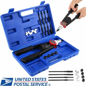 

Hand Rivet Kit Riv Nut Case Threaded Gun Metal Mandrel Tool M5/M6/M8/M10/M12