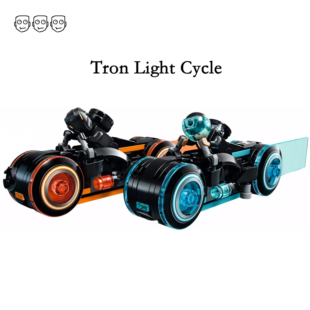 

248pcs Compatible Ideas 21314 Set Light Cycles Racing Motorbike Educational Building Blocks Toys Kids Christmas Gifts Bela 10881
