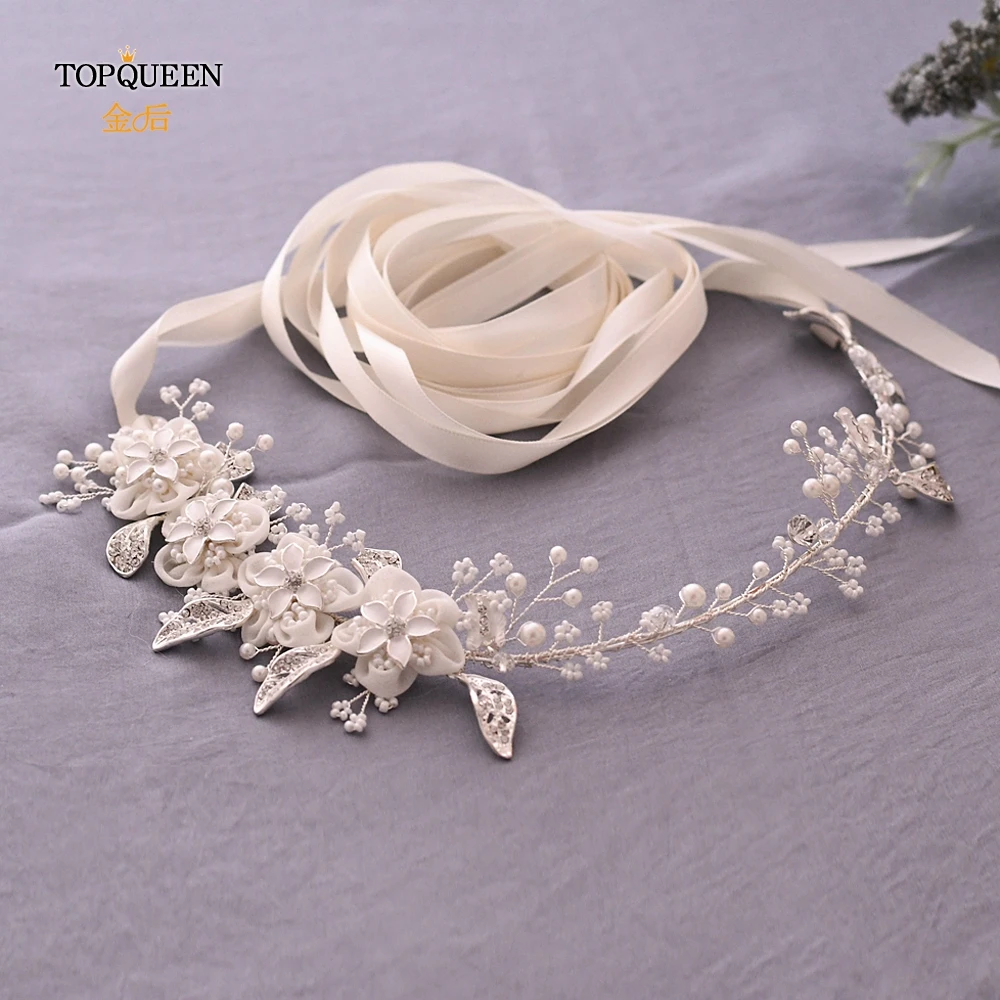 Off-white ribbon TOPQUEEN SH274 свадебное платье с поясом, пояс украшен пришивными крупными стразами для торжественное платье с цветочным узором, кристаллами, с поясом узкие ленты ремень со стразами с Стразы свадебные пояса - Цвет: Off-white ribbon