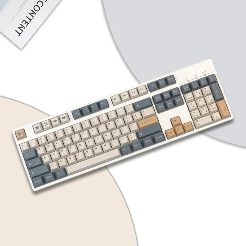 Chaves Gmk Café Mocha Keycaps Cereja Perfil Pbt Tintura Sublimação Teclado Mecânico para mx Switch 140 - Imagem 5