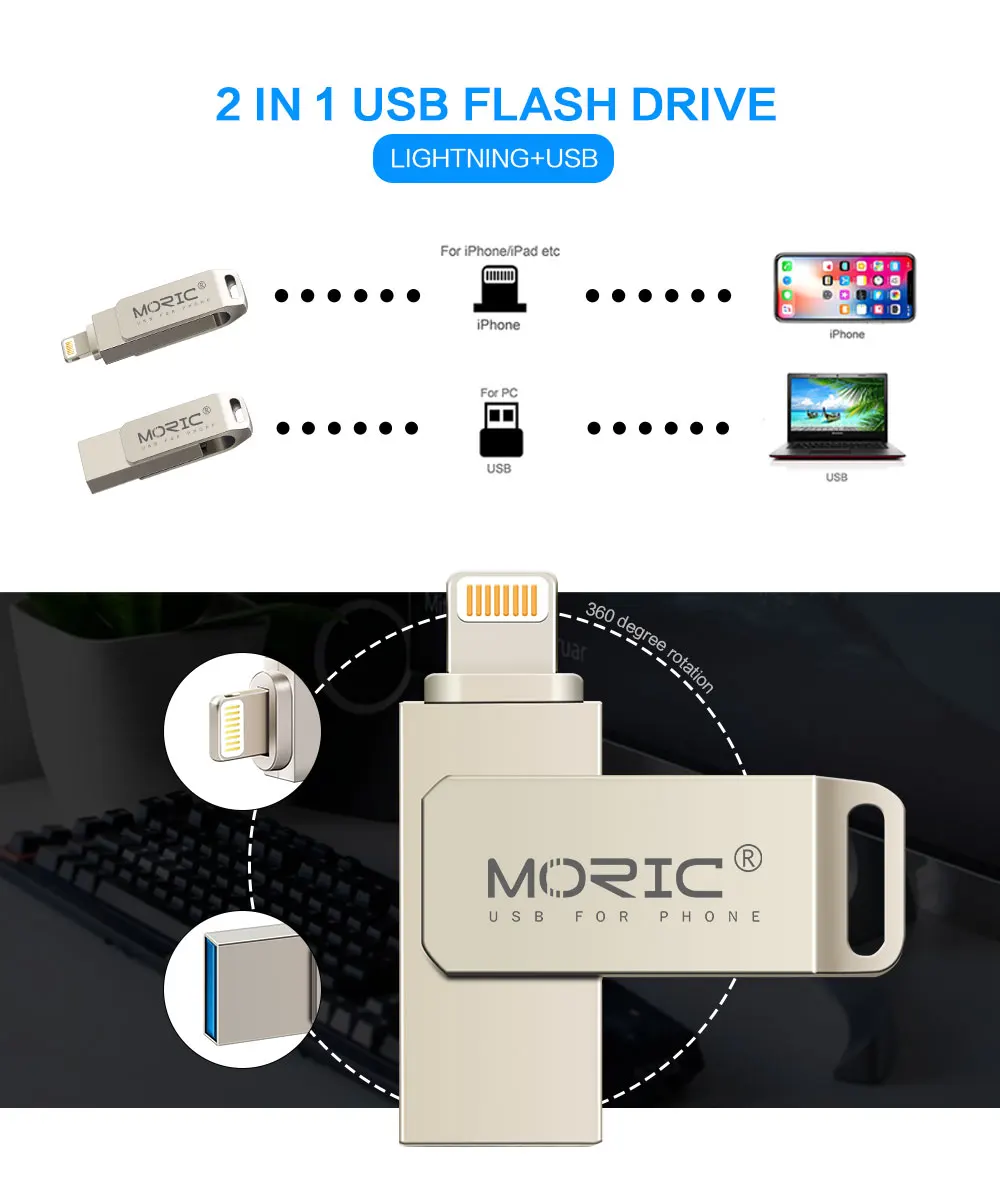 8gb usb thumb USB for iphone/ipad/Lightning/ios/OTG memory stick pendrive mobile Micro USB Flash Drive 16GB 32GB 64GB pen drive usb 3.0 16 gb flash drive