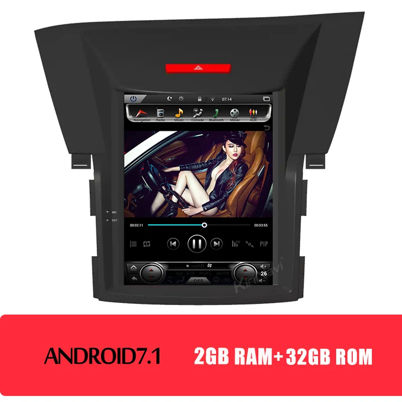 KiriNavi вертикальный экран Tesla стиль Android 8,1 10," Автомагнитола для Honda CRV, cr-v автомобильный Dvd мультимедийный плеер gps навигация 4G - Цвет: android 7.1 2-32